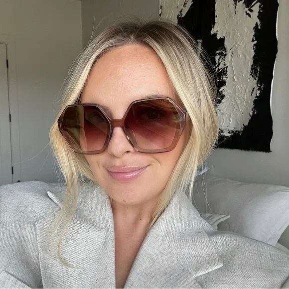 Diff Eyewear Brown Hexagonal Sunglasses - Picture 5 of 8